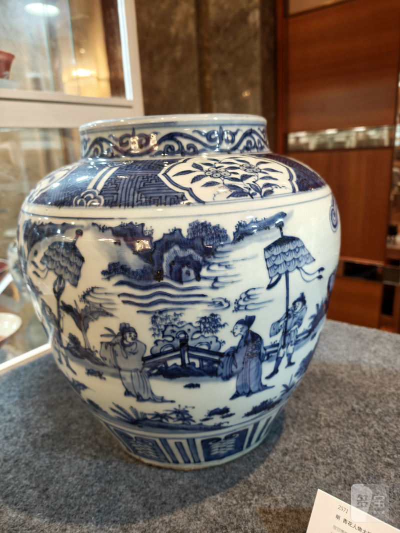 明 青花人物大罐 - 图6